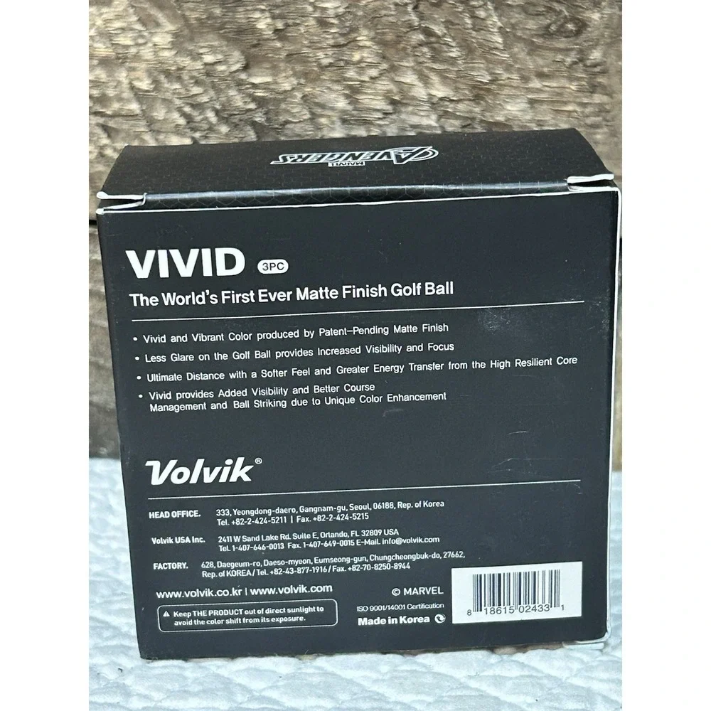 Volvik Vivid Marvel X Golf‎ Balls (Captain America, 4pk) NEW